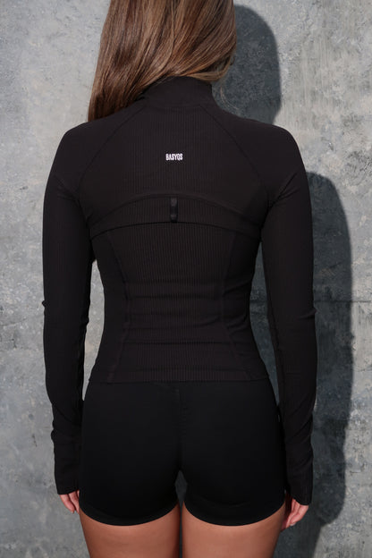 NINA RIBBED CROP JACKET